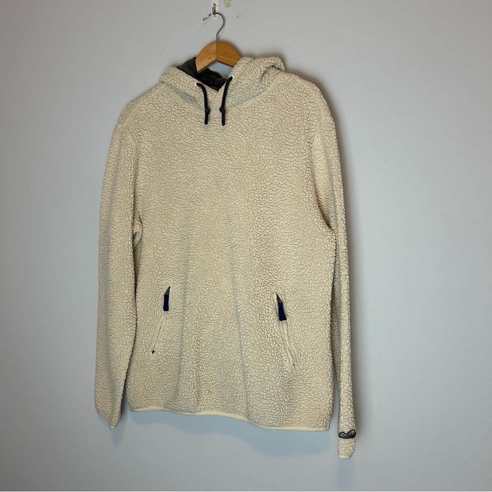 Chubbies Cream Hoodie with Navy Accents large
